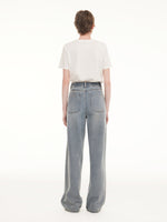 100% Cotton Denim Women Curved-Leg Jeans GOELIA
