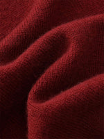 100% Wool Zip-Up Women Knit Hooded Cardigan GOELIA