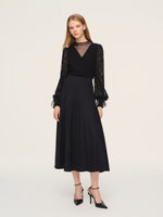 Cashmere Wool Blend Stretch Women Skirt GOELIA