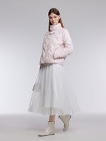 [Preview] Mandarin Collar Women Cropped Goose Down Jacket GOELIA