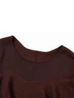 [Preview] Tencel Blend Ruffle Cold Shoulder Women Knit Top GOELIA
