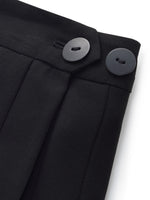 Adjustable Waist Side Slit Women Pleated Skirt GOELIA