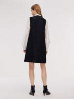 Tweed Faux Two-Piece Women Mini Dress GOELIA