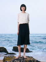 Round Neck Polka Dots Women Blouse GOELIA