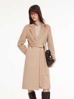 [Preview] Alpaca Wool Blend Double-Faced Women Wrap Overcoat GOELIA