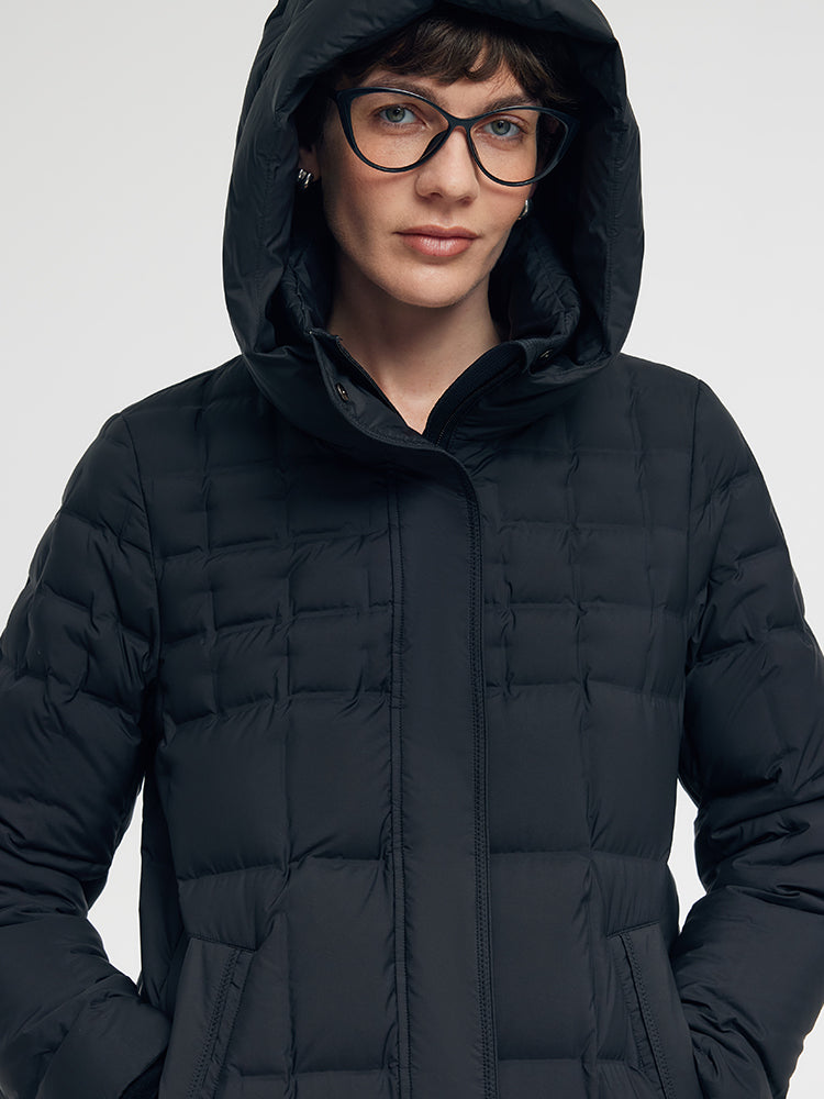 Waterproof And Windproof Hooded Goose Down Coat GOELIA