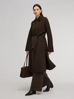 100% Wool Double-Faced Women Wrap Overcoat GOELIA