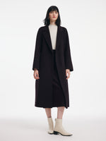 [Preview] Alpaca Wool Blend Double-Faced Women Wrap Overcoat GOELIA