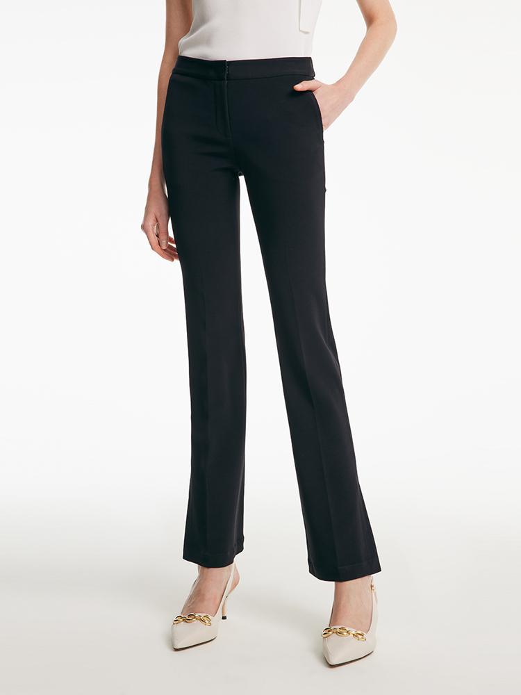 Acetate Stretchy Slight Flared Pants – GOELIA