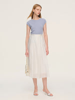Tencel Blend Adjustable Waist Women A-Line Culottes GOELIA