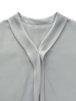 22MM Mulberry Silk Tie Neck Women 3/4 Sleeve Blouse GOELIA
