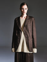 100% Linen Loose Fit X-Line Unisex Blazer GOELIA
