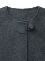 100% Wool Round Neck Women Coat GOELIA