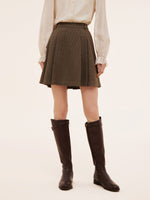 Plaid A-Line Pleated Women Skirt GOELIA
