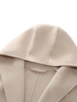 [Preview] Cashmere Wool Blend Women Hooded Wrap Coat GOELIA