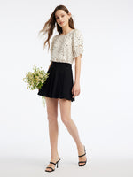 Round Neck Polka Dots Women Blouse GOELIA