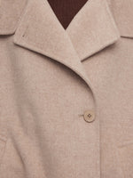 Cashmere Wool Blend Funnel Neck Women Coat GOELIA