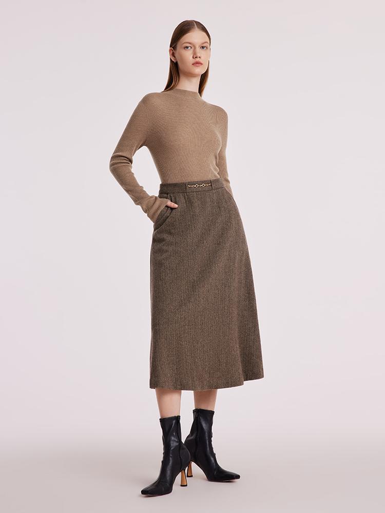 Machine Washable Wool Seamless Sweater GOELIA