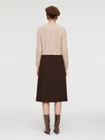 Lyocell Wool Blend Sweater And Knit Vest Dress Two-Piece Set GOELIA
