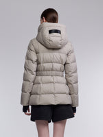 [Preview] Hooded Goose Down Jacket With Belt GOELIA