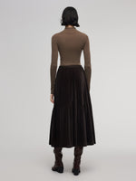 Velvet A-Line Elastic Waist Women Skirt GOELIA