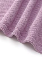 Linen Cotton Blend Women Knit Skirt GOELIA