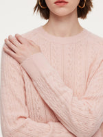 100% Cashmere Textured Women Sweater GOELIA