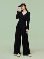 Tencel Blend Hoodie And Wide Leg Pants Two-Piece Set GOELIA