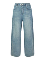 100% Cotton Denim Women Curved Leg Jeans GOELIA