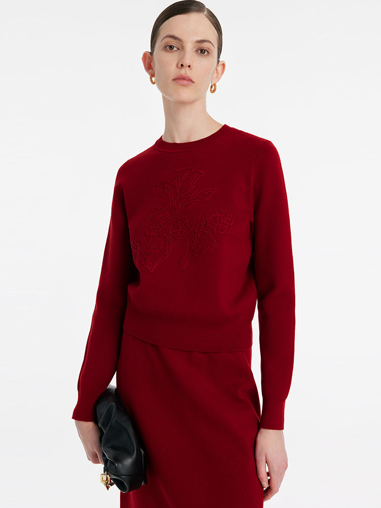 Tencel Wool Blend Sweater And Half Skirt Two-Piece Set GOELIA