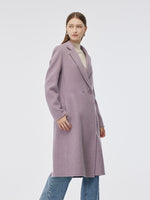 100% Wool Double-Faced Slim Fit Women Overcoat GOELIA