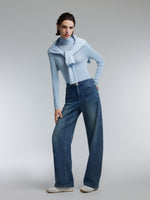 [Preview] 100% Wool Turtleneck Women Seamless Knit Top GOELIA