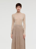Wool Turtleneck Women Knit Top GOELIA