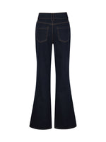 [Preview] Denim Fleece Lined Women High-Waisted Flared Jeans GOELIA