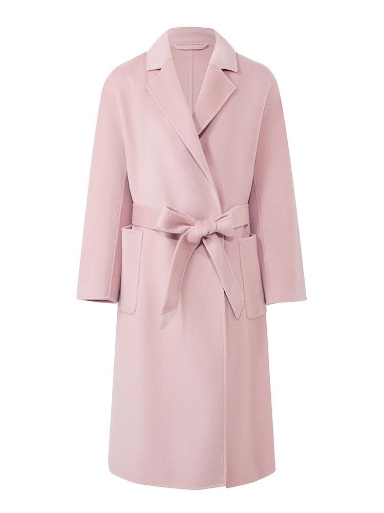 Pure Cashmere Tie-up Women Coat GOELIA