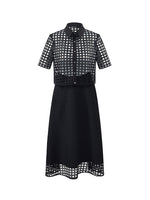 Lace Openwork Crop Jacket And Half Skirt And Knitted Camisole Three-Piece Set GOELIA