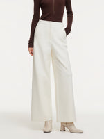 Adjustable Waist Straight Wide Leg Women Pants GOELIA