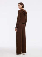 Tencel Wool Blend Faux Two-Piece Zip-Up Knit Top And Pants Two-Piece Set GOELIA