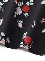 16MM Mulberry Silk Acetate Blend Patchwork Women Side Slit Maxi Dress GOELIA