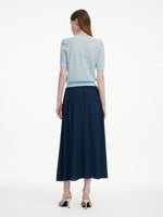 Pre-Order Lyocell Blend Jacquard Knit Top And Skirt Two-Piece Set GOELIA