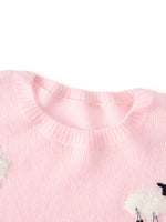 [Preview] Alpaca Wool Blend Sheep Embroidered Women Sweater GOELIA
