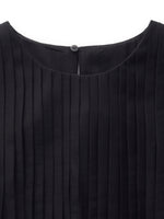 Tencel Blend Ruffle Hem Pleated Tank Top And A-Line Skirt Two-Piece Set GOELIA