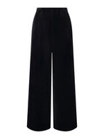 Velvet Ribbed Knit Women Loose Straight Leg Pants GOELIA