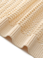 Sequins Stretch Zip-Up Women Openwork Hooded Cardigan GOELIA