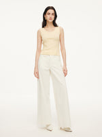 Cotton Mulberry Silk Blend Women Tank Top GOELIA