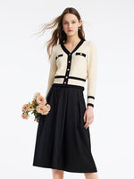 Classic Jacquard Cardigan And Skirt Two-Piece Set GOELIA