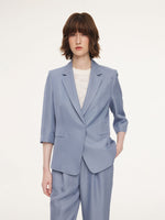 Acetate Tencel Linen Blend Women Blazer GOELIA