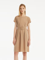 Wool-Silk Blend Women Mini Dress With Belt GOELIA