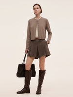 100% Washable Wool Women Culotte Skirt GOELIA