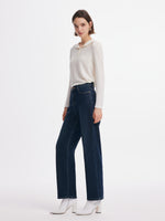 [Preview] Denim Fleece-Lined High-Waist Women Tapered Ankle Jeans GOELIA